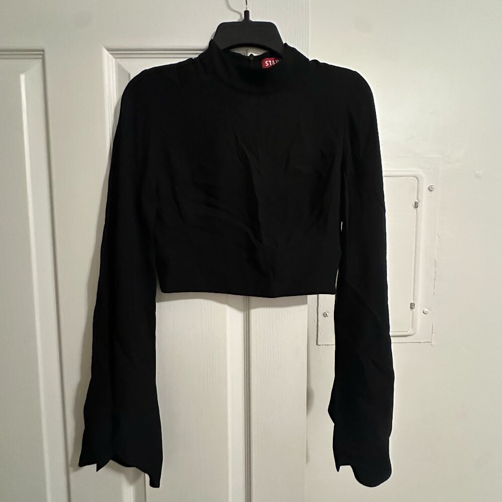 Staud Black Crop Top
